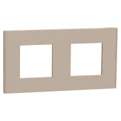 Plaque de finition 2 postes Unica Déco Essentielle NU600426 coloris taupe l.159,6 x P.10,25 x H.85 mm^Schneider Electric Sale