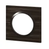 Plaque de finition 1 poste Dooxie 6 008 81 coloris bois ébène avec bague noire brillante l.87 x P.10 x H.87 mm-Legrand Best
