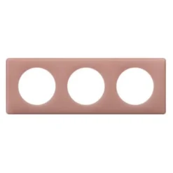 Plaque de finition 3 postes Céliane 0 988 31 coloris vieux rose l.232 x P.8,5 x H.82 mm-Legrand Discount