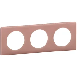 Plaque de finition 3 postes Céliane 0 988 31 coloris vieux rose l.232 x P.8,5 x H.82 mm-Legrand Discount