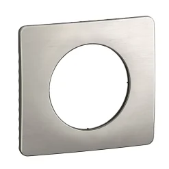 Plaque de finition 1 poste Céliane CP1721 coloris aluminium satiné l.90 x P.9 x H.82 mm^Legrand