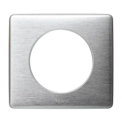 Plaque de finition 1 poste Céliane 0 998 65 coloris aluminium l.90 x P.9 x H.82 mm^Legrand Best
