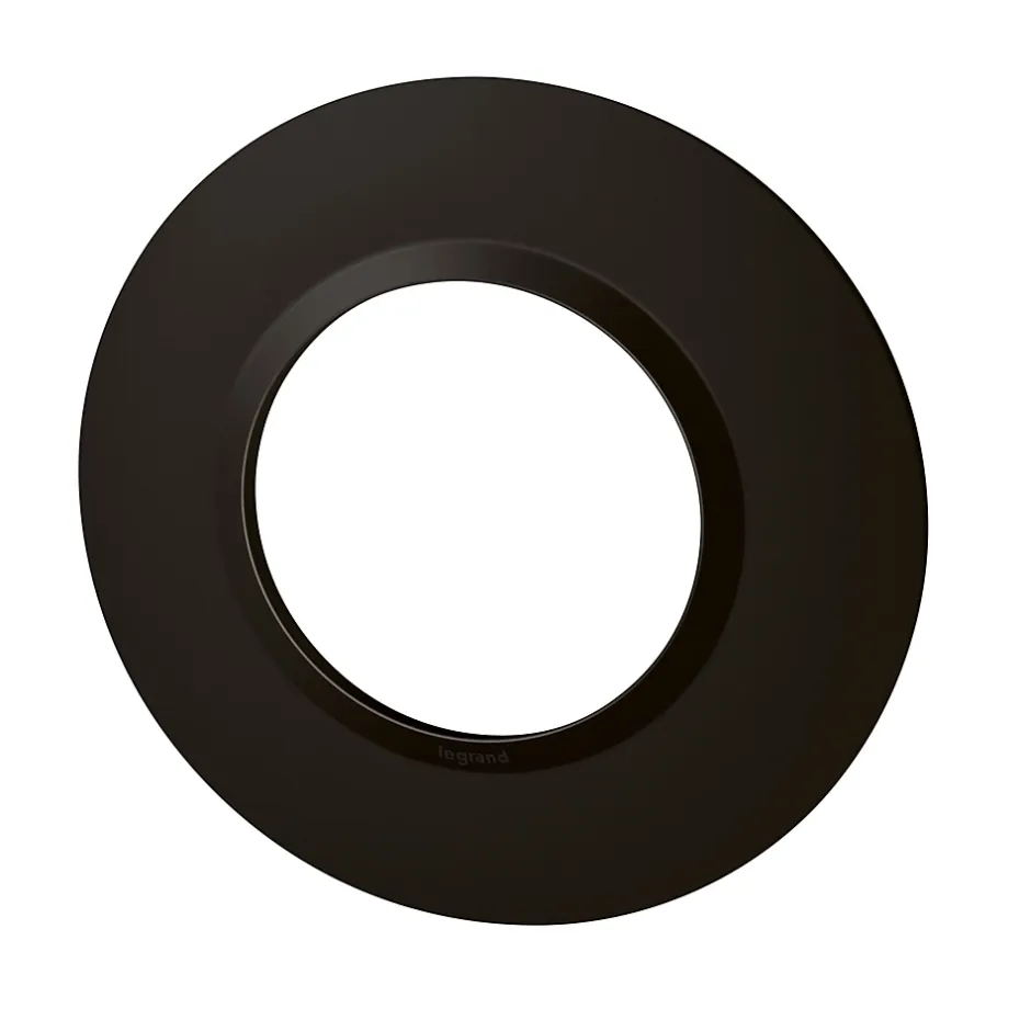 Plaque de finition 1 poste Dooxie 6 009 76 coloris noir velours l.100 x P.10 x H.100 mm^Legrand Clearance