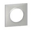 Plaque de finition 1 poste Dooxie 6 008 51 coloris aluminium l.87 x P.10 x H.87 mm-Legrand