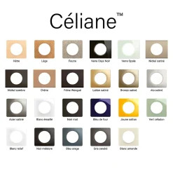 Plaque de finition 3 postes Céliane CP0023 coloris blanc émaillé l.232 x P.9 x H.82 mm-Legrand