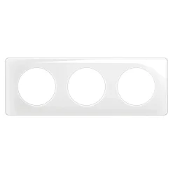 Plaque de finition 3 postes Céliane CP0023 coloris blanc émaillé l.232 x P.9 x H.82 mm-Legrand