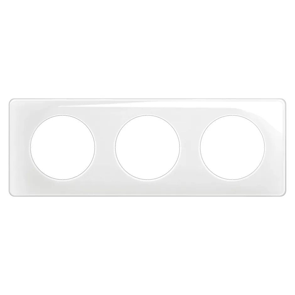Plaque de finition 3 postes Céliane CP0023 coloris blanc émaillé l.232 x P.9 x H.82 mm-Legrand