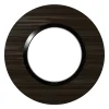 Plaque de finition 1 poste Dooxie 6 009 79 coloris bois ébène avec bague noire brillante l.100 x P.10 x H.100 mm^Legrand Hot