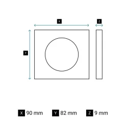 Plaque de finition 1 poste Céliane CP1221 coloris laiton satiné l.90 x P.9 x H.82 mm^Legrand Clearance