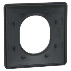Plaque de finition 1 poste Ovalis S340702 coloris anthracite l.87 x P.10 x H.87 mm-Schneider Electric Outlet