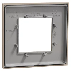 Plaque de finition 1 poste Unica Déco Essentielle NU600226 coloris taupe l.88,6 x P.10,25 x H.85 mm^Schneider Electric Hot