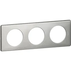 Plaque de finition 3 postes Céliane 0 988 92 coloris alu snake l.232 x P.8,5 x H.82 mm^Legrand Sale