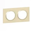 Plaque de finition 2 postes Dooxie 6 008 12 coloris dune mat avec bague dune brillante l.158 x P.10 x H.87 mm-Legrand Discount