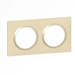 Plaque de finition 2 postes Dooxie 6 008 12 coloris dune mat avec bague dune brillante l.158 x P.10 x H.87 mm-Legrand Discount