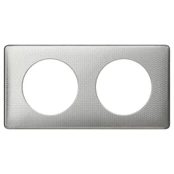 Plaque de finition 2 postes Céliane 0 988 72 coloris alu snake l.161 x P.8,5 x H.82 mm-Legrand Clearance