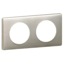 Plaque de finition 2 postes Céliane 0 998 61 coloris titane l.161 x P.9 x H.82 mm^Legrand Discount