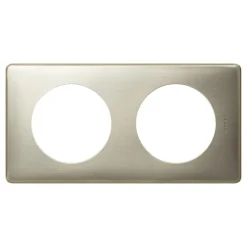 Plaque de finition 2 postes Céliane 0 998 61 coloris titane l.161 x P.9 x H.82 mm^Legrand Discount