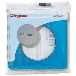 Plaque de finition 1 poste Céliane 0 988 56 coloris métal blue snake l.90 x P.8,5 x H.82 mm-Legrand Outlet