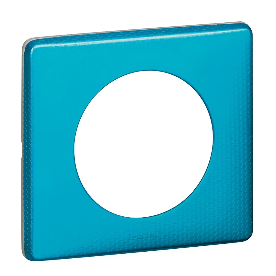Plaque de finition 1 poste Céliane 0 988 56 coloris métal blue snake l.90 x P.8,5 x H.82 mm-Legrand Outlet
