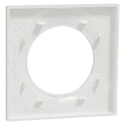 Plaque de finition 1 poste Odace Styl S520702 coloris blanc l.85 x P.10 x H.85 mm^Schneider Electric