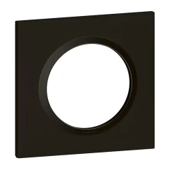 Plaque de finition 1 poste Dooxie 6 008 61 coloris noir velours l.87 x P.10 x H.87 mm^Legrand