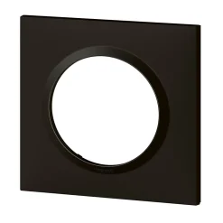 Plaque de finition 1 poste Dooxie 6 008 61 coloris noir velours l.87 x P.10 x H.87 mm^Legrand