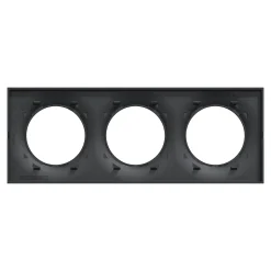 Plaque de finition 3 postes Odace Styl S540706 coloris anthracite l.227 x P.10 x H.85 mm^Schneider Electric