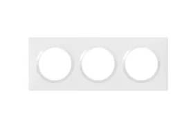 Plaque de finition blanche triple Dooxie-Legrand Hot