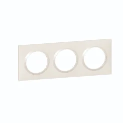 Plaque de finition blanche triple Dooxie-Legrand Hot