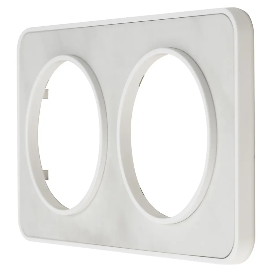 Plaque de finition double Espen marbré blanc à assembler^Jacobsen New