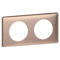 Plaque de finition double Céliane Métal Copper-Legrand Clearance