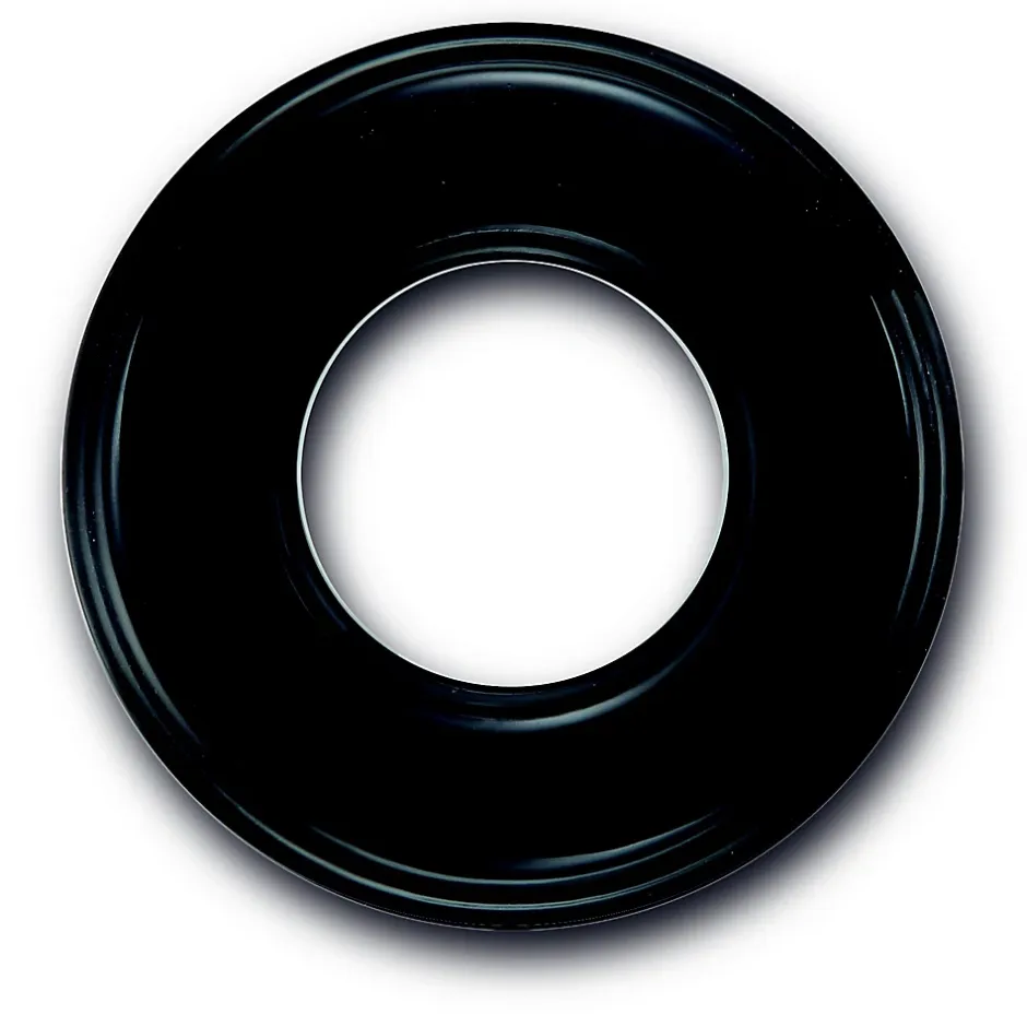 Plaque de finition Garby simple Porcelaine noire-Fontini Online