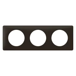 Plaque de finition triple Céliane Poudré Basalte^Legrand New