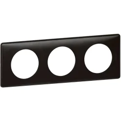 Plaque de finition triple Céliane Métal Carbone^Legrand Discount