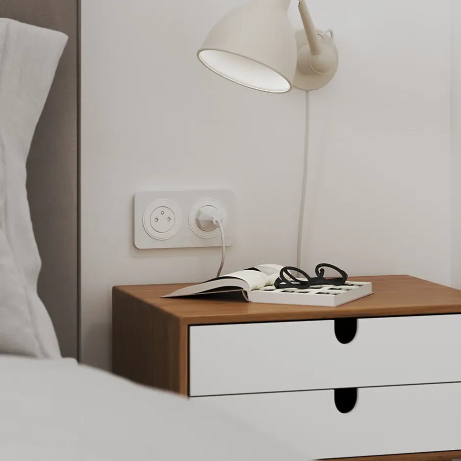 Plaque de finition triple Espen verre blanc à assembler^Jacobsen Clearance