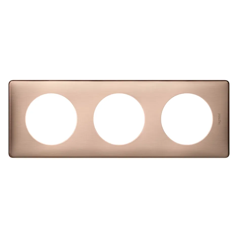 Plaque de finition triple Céliane Métal Copper^Legrand Clearance