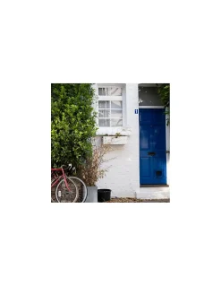 Plaque de signalisation 1, marquage blanc sur fond bleu, panneau PVC adhésif, 65x90mm --Thirard Outlet