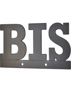 Plaque de signalisation BIS, alliage à visser, hauteur 80mm, noir -^Thirard Clearance