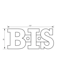 Plaque de signalisation BIS, laiton à visser, 51x34mm, laiton --Thirard Outlet