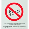 Plaque de signalisation Défense de fumer, polystyrène rigide à visser, 148x120mm -^Thirard Sale