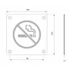Plaque de signalisation Non Fumeur , à visser, inox brossé, marquage noir, 100x100mm -^Thirard Online