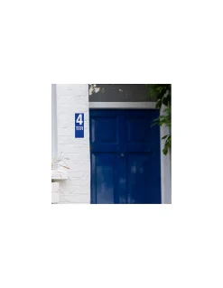 Plaque de signalisation TER, marquage blanc sur fond bleu, panneau PVC adhésif, 65x90mm -^Thirard Discount