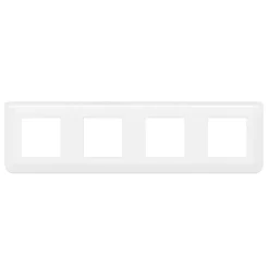 Plaque quadruple horizontale blanche Mosaic composable^Legrand Best