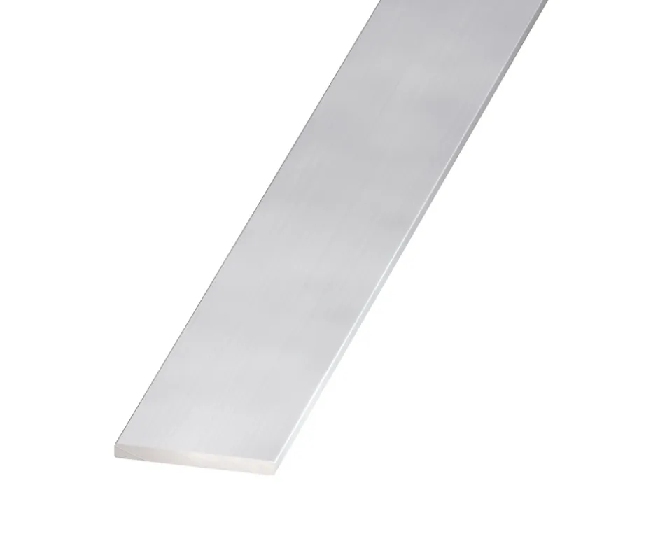 Plat aluminium anodisé coloris inox 50 x 3 mm, 2 m- Discount
