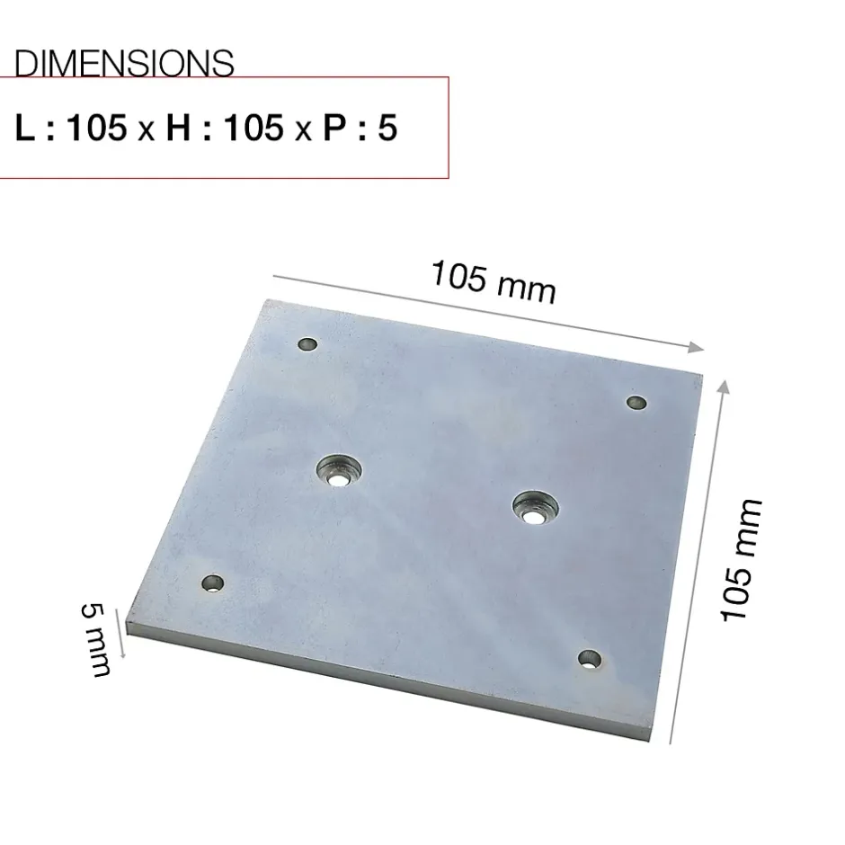 Platine de fixation au sol pour pied elliptique-Renz Discount