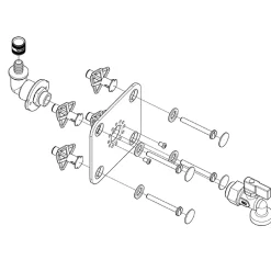 Platine sortie de cloison simple à glissement PER 12 pour machine à laver - Platine encastrable avec kit de fixation mural^Atole Sale