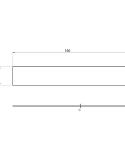 Plinthe de bas de porte, aluminium, 150x930 mm, avec adhésif --Thirard Online