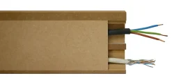Plinthe passe-câble à couvercle arêtes vives MDF 244 x 11 cm, ép.18 mm^ Clearance