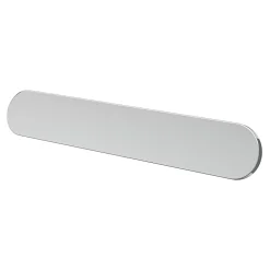 Poignée de meuble arrondi Minzh aluminium effet chromé gris l.153mm x l.25mm x H. 16mm entraxe 128mm-GoodHome Discount