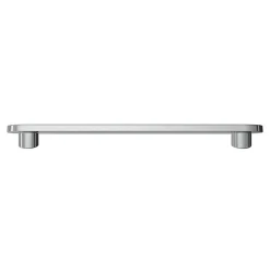 Poignée de meuble arrondi Minzh aluminium effet chromé gris l.153mm x l.25mm x H. 16mm entraxe 128mm-GoodHome Discount
